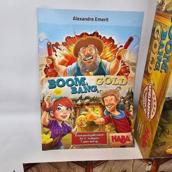BOOM BANG GOLD BOARD GAME HABA FAMILY ENGLISH 2-4 PLAYERS COMPLETE - Picture 4 of 6